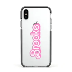 Dream Name IPhone Case -CaseCraze Store Dream Name Apple iPhone Xs Impact Case Black Edge on Silver Phone