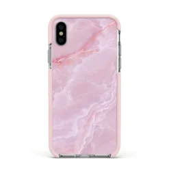 Dreamy Pink Marble IPhone Case 35 Dreamy Pink Marble IPhone Case -CaseCraze Store Dreamy Pink Marble Apple iPhone Xs Impact Case Pink Edge on Silver Phone