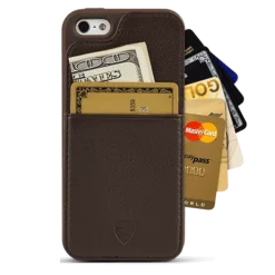 Eton Armour Wallet Case For Iphone Se -CaseCraze Store ETON ARMOUR every day leather card case iPhone SE brown Vaultskin