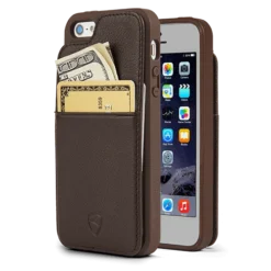 Eton Armour Wallet Case For Iphone Se -CaseCraze Store ETON ARMOUR modern leather card case iPhone SE brown Vaultskin