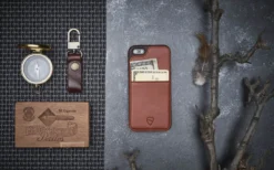 Eton Armour Wallet Case For Iphone Se -CaseCraze Store ETON ARMOUR modern travel phone case iPhone SE cognac Vaultskin