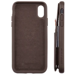 Leather Wallet Case Iphone Xs Eton Armour Vaultskin 26 Leather Wallet Case Iphone Xs Eton Armour Vaultskin -CaseCraze Store ETON ARMOUR slimmest leather card case iPhone XS brown Vaultskin