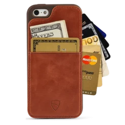 Eton Armour Wallet Case For Iphone Se -CaseCraze Store ETON ARMOUR slimmest travel phone cover iPhone SE cognac Vaultskin