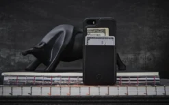 Eton Armour Wallet Case For Iphone Se -CaseCraze Store ETON ARMOUR womens wallet mobile case iPhone SE black Vaultskin