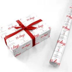 Engaged Couple Valentine Wrapping Paper -CaseCraze Store Engaged Couple Valentine Personalised Wrapping Paper