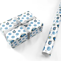 Evil Eye Protection Pattern Wrapping Paper -CaseCraze Store Evil Eye Protection Pattern Personalised Wrapping Paper