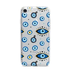 Evil Eye Protection Pattern IPhone Case -CaseCraze Store Evil Eye Protection Pattern iPhone 7 Bumper Case on Silver iPhone