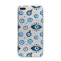 Evil Eye Protection Pattern IPhone Case -CaseCraze Store Evil Eye Protection Pattern iPhone 7 Plus Bumper Case on Silver iPhone