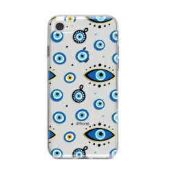 Evil Eye Protection Pattern IPhone Case -CaseCraze Store Evil Eye Protection Pattern iPhone 8 Bumper Case on Silver iPhone
