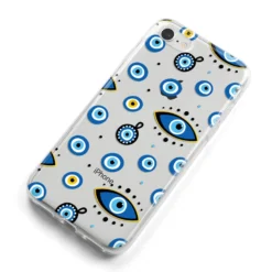Evil Eye Protection Pattern IPhone Case -CaseCraze Store Evil Eye Protection Pattern iPhone 8 Bumper Case on Silver iPhone Alternative Image
