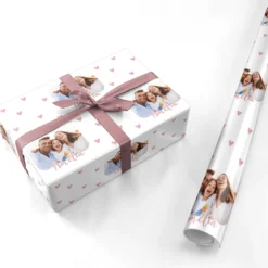 Family Photo Personalised Wrapping Paper -CaseCraze Store Family Photo Personalised Personalised Wrapping Paper