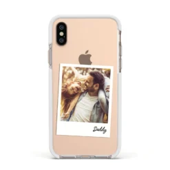 Fathers Day Photo IPhone Case 36 Fathers Day Photo IPhone Case -CaseCraze Store Fathers Day Photo Apple iPhone Xs Impact Case White Edge on Gold Phone