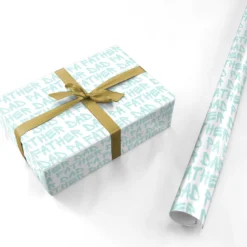 Fathers Day Text Wrapping Paper -CaseCraze Store Fathers Day Text Personalised Wrapping Paper