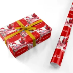 Festive Thank You Wrapping Paper -CaseCraze Store Festive Thank You Personalised Wrapping Paper