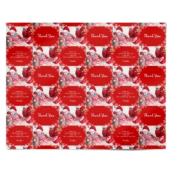 Festive Thank You Wrapping Paper -CaseCraze Store Festive Thank You Personalised Wrapping Paper Alternative