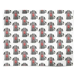 Football Shirt Black White Personalised Age Name Wrapping Paper -CaseCraze Store Football Shirt Black White Personalised Age Name Personalised Wrapping Paper Alternative