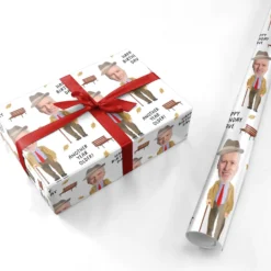 Funny Old Man Personalised Photo Face Wrapping Paper -CaseCraze Store Funny Old Man Personalised Photo Face Personalised Wrapping Paper