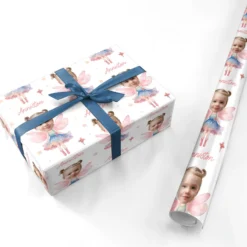 Girls Personalised Photo Fairy Wrapping Paper -CaseCraze Store Girls Personalised Photo Fairy Personalised Wrapping Paper