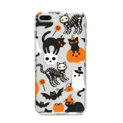 Halloween Cats IPhone Case 29 Halloween Cats IPhone Case -CaseCraze Store Halloween Cats iPhone 8 Plus Bumper Case on Silver iPhone