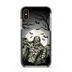 Halloween Mummy IPhone Case 39 Halloween Mummy IPhone Case -CaseCraze Store Halloween Mummy Apple iPhone Xs Impact Case Black Edge on Gold Phone
