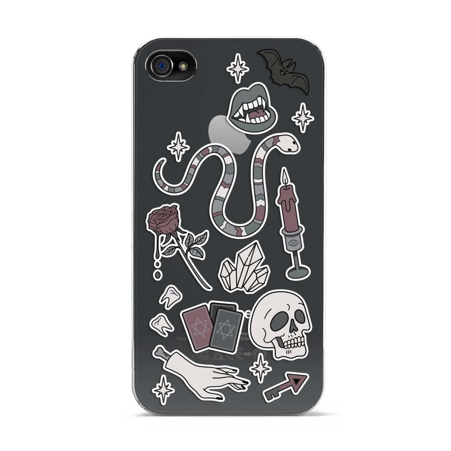 Halloween Spooky Stickers IPhone Case 4 Halloween Spooky Stickers IPhone Case - Image 4