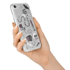 Halloween Spooky Stickers IPhone Case 32 Halloween Spooky Stickers IPhone Case -CaseCraze Store Halloween Spooky Stickers iPhone 7 Bumper Case on Silver iPhone Alternative Image