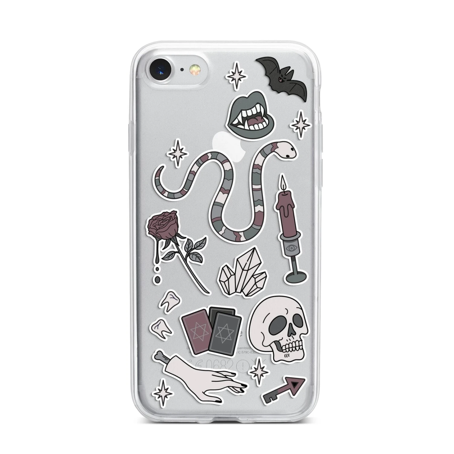 Halloween Spooky Stickers IPhone Case 12 Halloween Spooky Stickers IPhone Case - Image 12