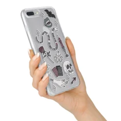 Halloween Spooky Stickers IPhone Case 34 Halloween Spooky Stickers IPhone Case -CaseCraze Store Halloween Spooky Stickers iPhone 7 Plus Bumper Case on Silver iPhone Alternative Image