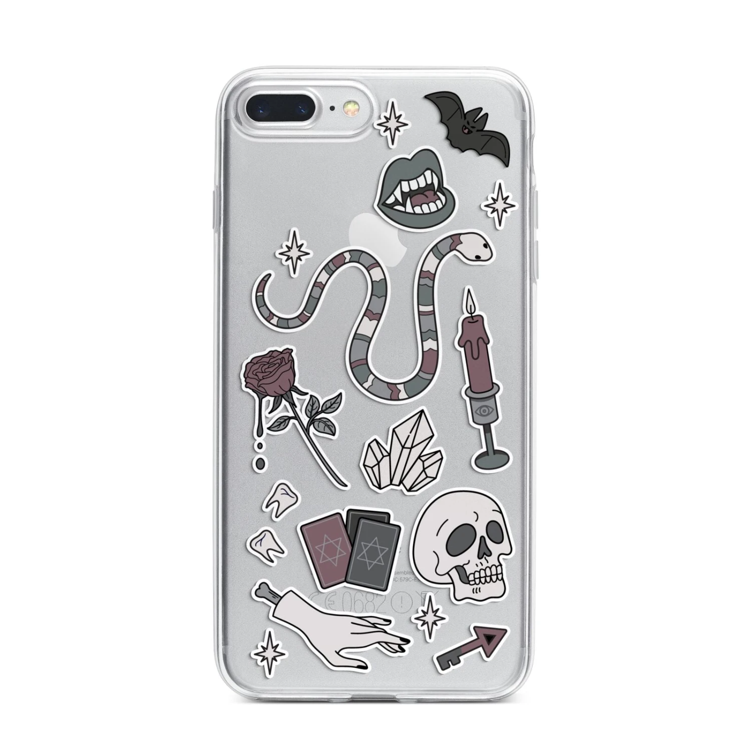 Halloween Spooky Stickers IPhone Case 14 Halloween Spooky Stickers IPhone Case - Image 14