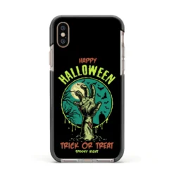 Halloween Zombie Hand IPhone Case -CaseCraze Store Halloween Zombie Hand Apple iPhone Xs Impact Case Black Edge on Gold Phone