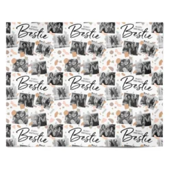 Happy Birthday Bestie Wrapping Paper -CaseCraze Store Happy Birthday Bestie Personalised Wrapping Paper Alternative