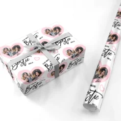 Happy Birthday Bestie Photo Upload Wrapping Paper 6 Happy Birthday Bestie Photo Upload Wrapping Paper -CaseCraze Store Happy Birthday Bestie Photo Upload Personalised Wrapping Paper