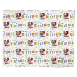 Happy Birthday Personalised Photo Upload Wrapping Paper -CaseCraze Store Happy Birthday Personalised Photo Upload Personalised Wrapping Paper Alternative