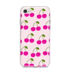 Happy Cherry IPhone Case -CaseCraze Store Happy Cherry iPhone 8 Bumper Case on Silver iPhone