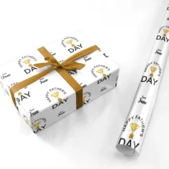 Happy Fathers Day Wrapping Paper -CaseCraze Store Happy Fathers Day Personalised Wrapping Paper