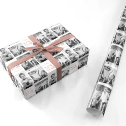 Happy New Year Photo Upload Wrapping Paper -CaseCraze Store Happy New Year Photo Upload Personalised Wrapping Paper