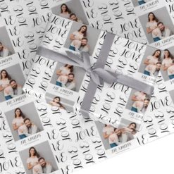 Happy Valentines Day Photo Upload Wrapping Paper