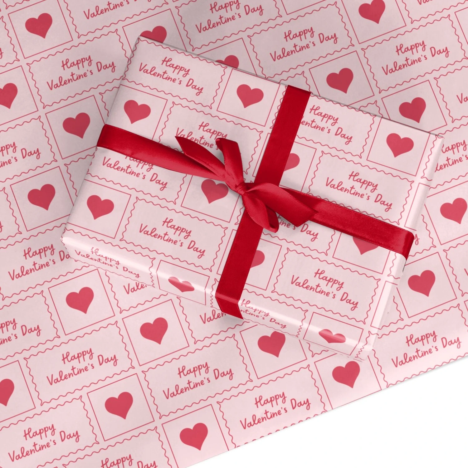 Happy Valentines Day Pink Heart Wrapping Paper 1 Happy Valentines Day Pink Heart Wrapping Paper