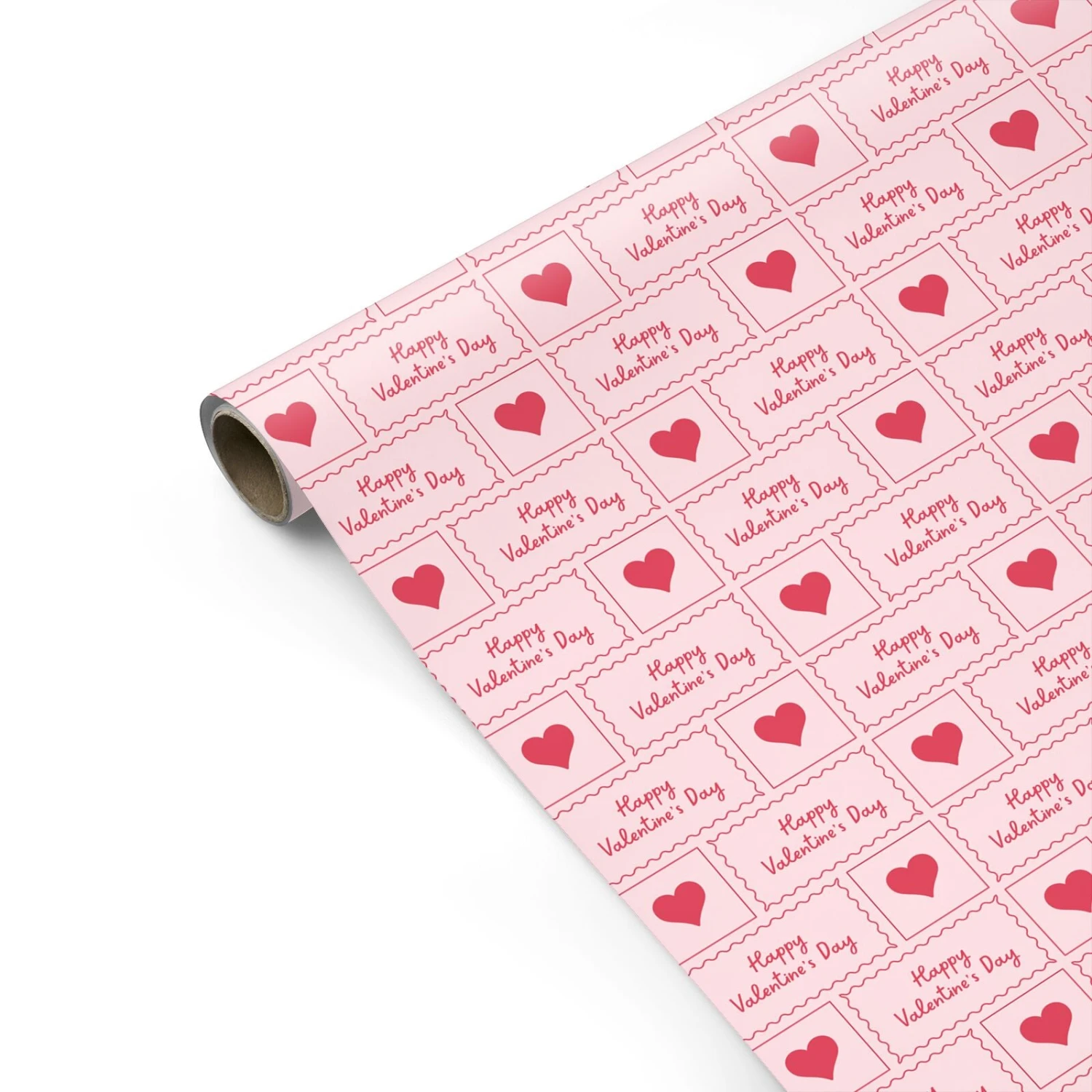 Happy Valentines Day Pink Heart Wrapping Paper 2 Happy Valentines Day Pink Heart Wrapping Paper - Image 2