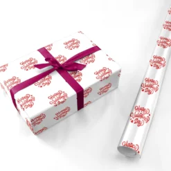 Happy Valentines Day Romantic Wrapping Paper -CaseCraze Store Happy Valentines Day Romantic Personalised Wrapping Paper