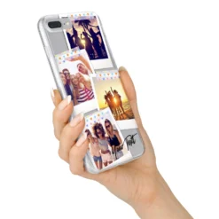 Heart Tape Photo With Text IPhone Case -CaseCraze Store Heart Tape Photo with Text iPhone 7 Plus Bumper Case on Silver iPhone Alternative Image