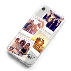 Heart Tape Photo With Text IPhone Case -CaseCraze Store Heart Tape Photo with Text iPhone 8 Bumper Case on Silver iPhone Alternative Image