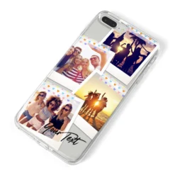 Heart Tape Photo With Text IPhone Case -CaseCraze Store Heart Tape Photo with Text iPhone 8 Plus Bumper Case on Silver iPhone Alternative Image