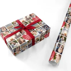 Heartfelt Moments Valentines Day Photo Collage Wrapping Paper -CaseCraze Store Heartfelt Moments Valentines Day Photo Collage Personalised Wrapping Paper