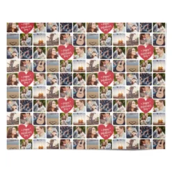 Heartfelt Moments Valentines Day Photo Collage Wrapping Paper -CaseCraze Store Heartfelt Moments Valentines Day Photo Collage Personalised Wrapping Paper Alternative