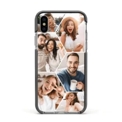 Honeycomb Photo IPhone Case -CaseCraze Store Honeycomb Photo Apple iPhone Xs Impact Case Black Edge on Silver Phone