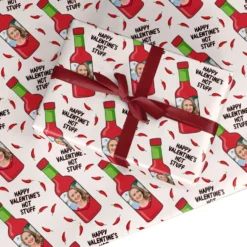 Hot Stuff Personalised Valentines Wrapping Paper