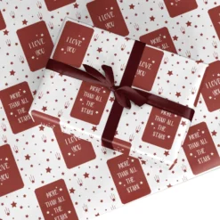I Love You More Than All The Stars Valentine's Wrapping Paper