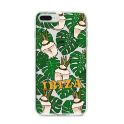 Ibiza IPhone Case -CaseCraze Store Ibiza iPhone 8 Plus Bumper Case on Silver iPhone