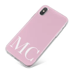 Initials Personalised 2 Apple IPhone Case -CaseCraze Store Initials Personalised 2 iPhone X Bumper Case on Silver iPhone